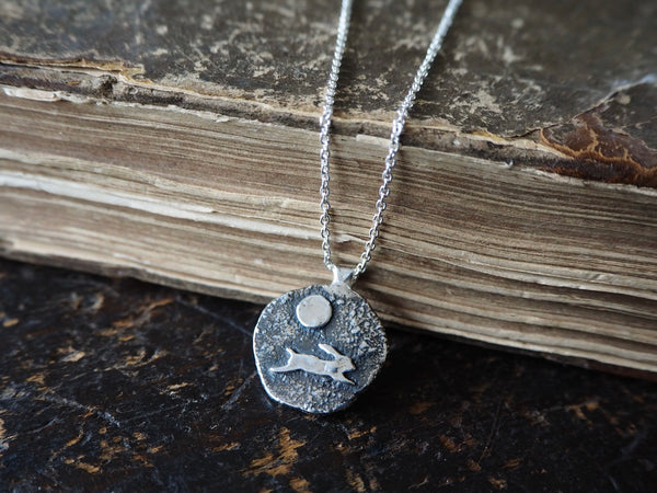 Rabbit moon necklace