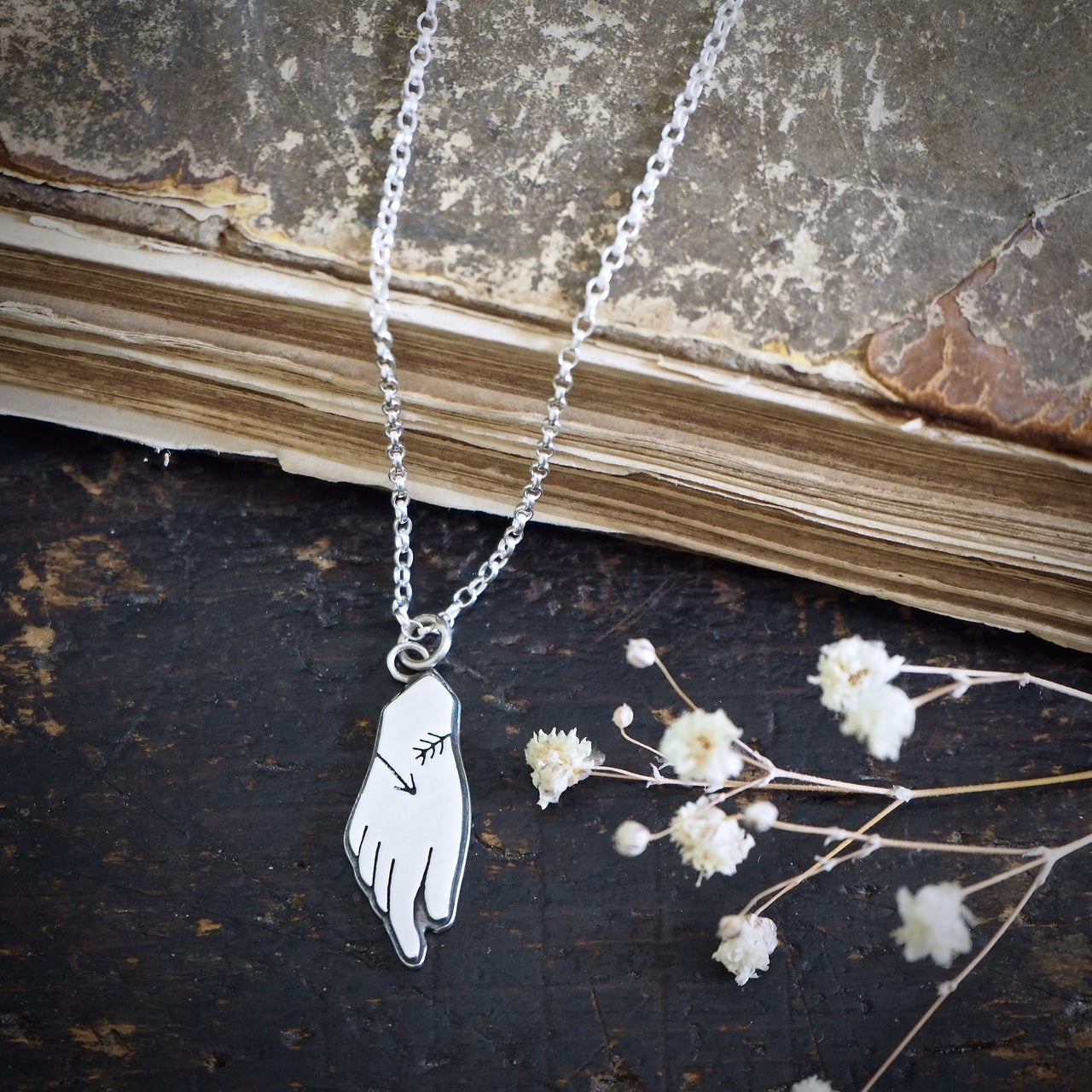 Hand of Diana, Goddess Necklace